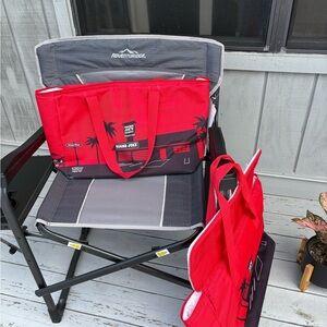 Red Trader Joe’s Lightweight Insulated Bags Summer Pool Beach Catering